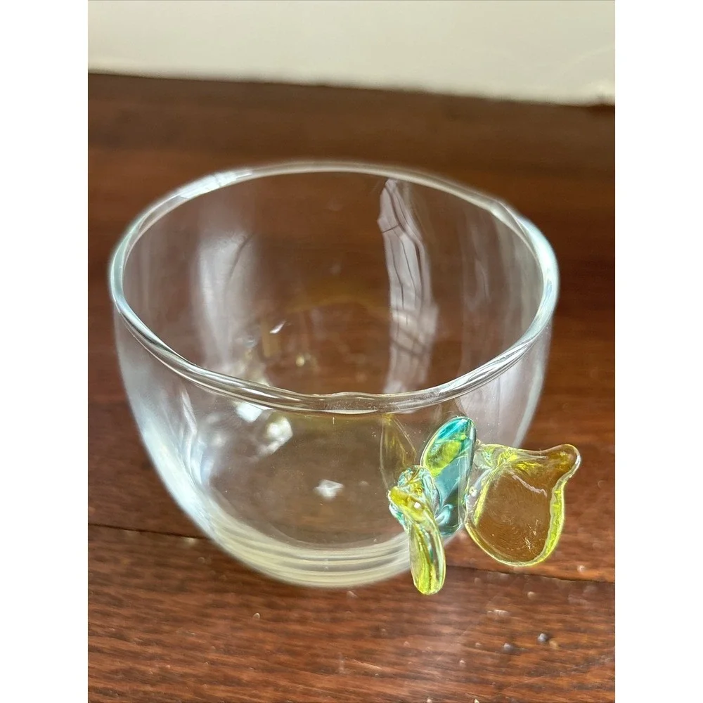 Princess House Butterfly Glass Votive Holder‎